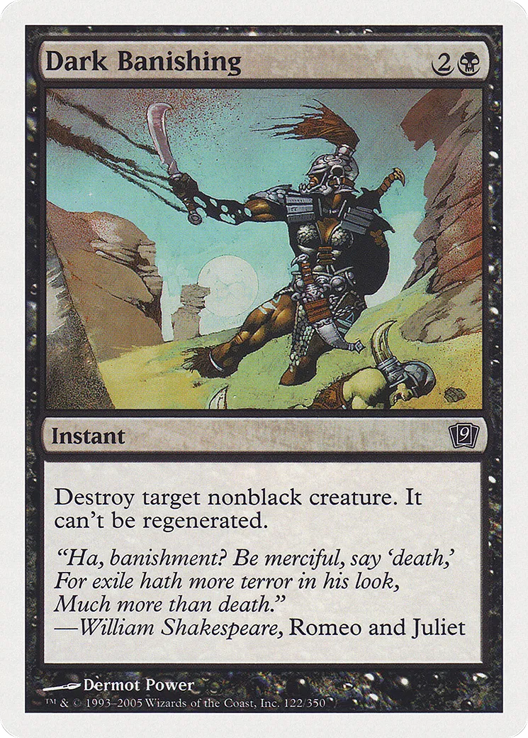 Dark Banishing — Ninth Edition — Magic: The Gathering