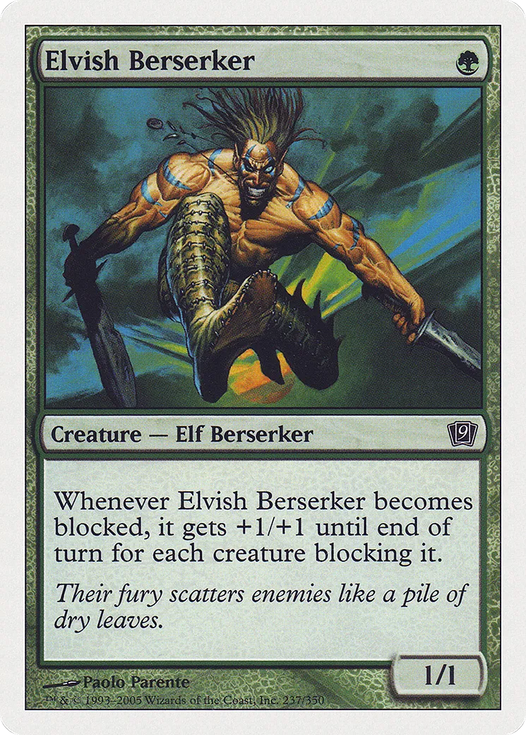 Berserker elfe — Ninth Edition — Magic: The Gathering