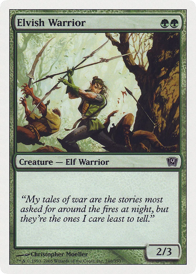Elvish Warrior — Ninth Edition — Magic: The Gathering