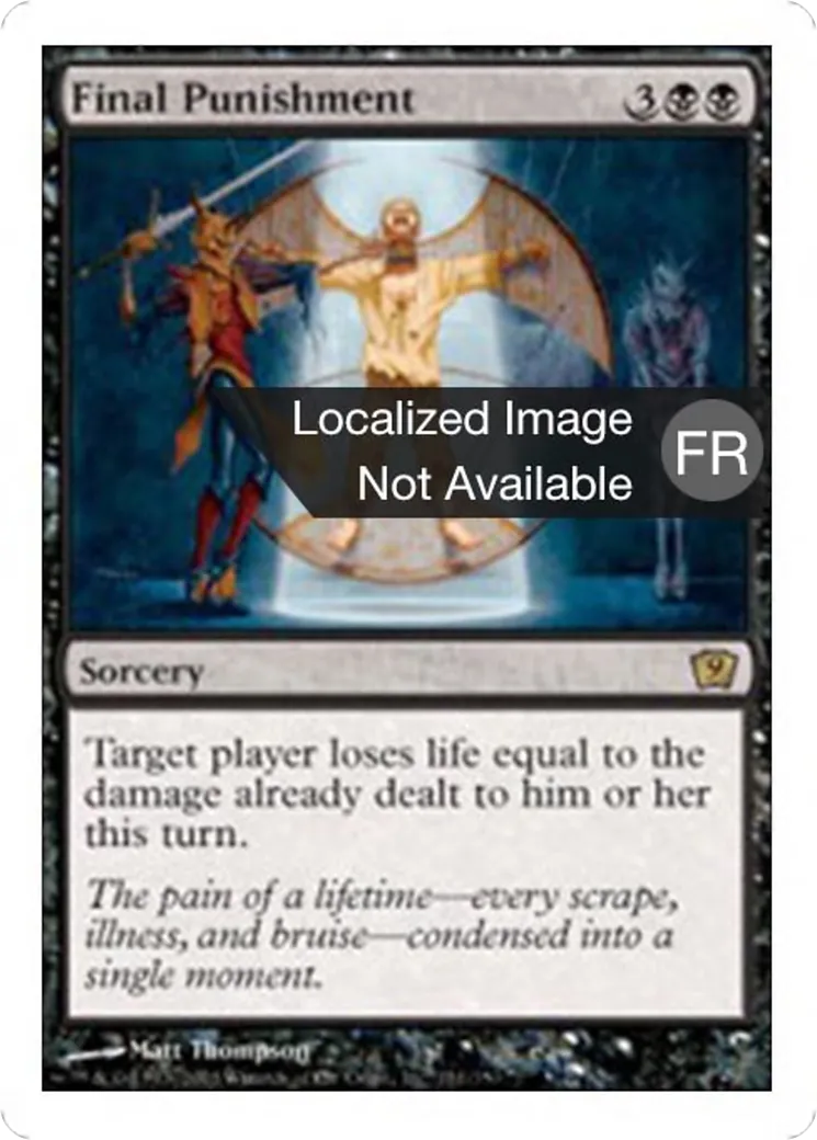 Punition finale — Ninth Edition — Magic: The Gathering