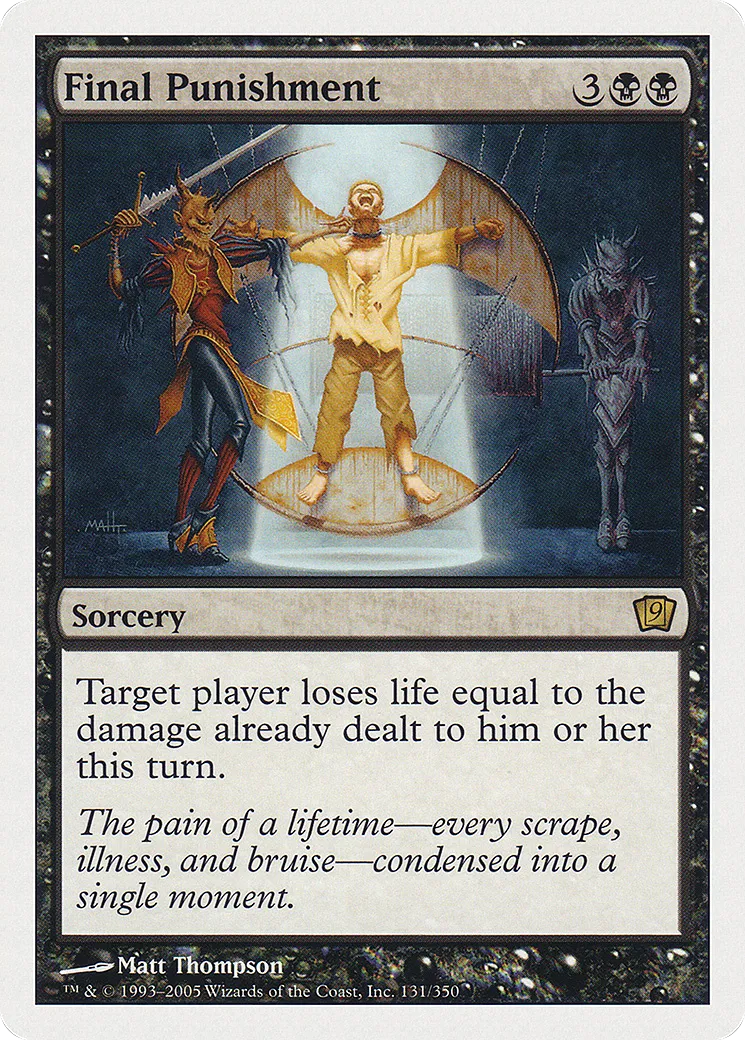 Final Punishment — Ninth Edition — Magic: The Gathering