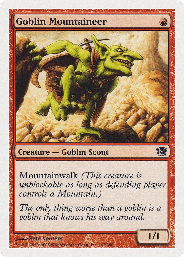 Goblin Mountaineer — Ninth Edition — Magic: The Gathering