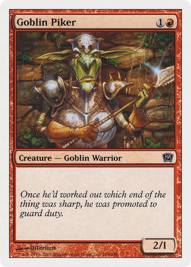 Goblin Piker — Ninth Edition — Magic: The Gathering