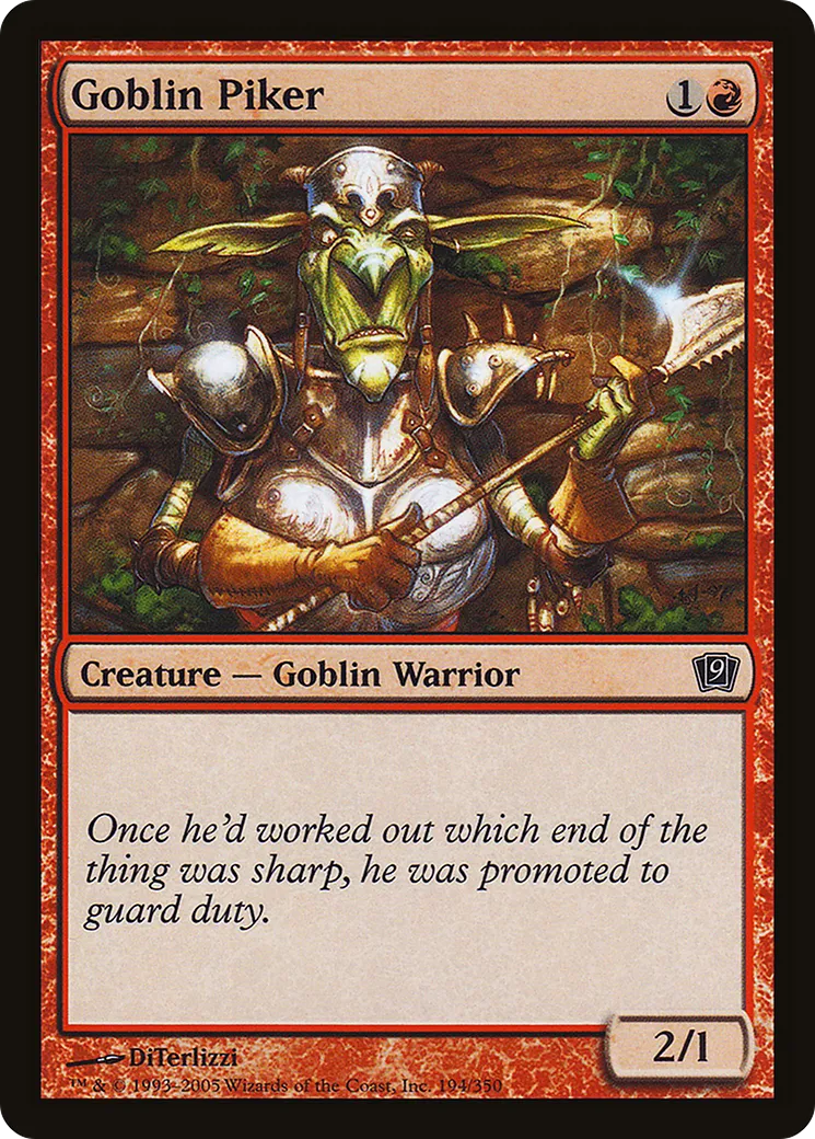Goblin Piker — Ninth Edition — Magic: The Gathering