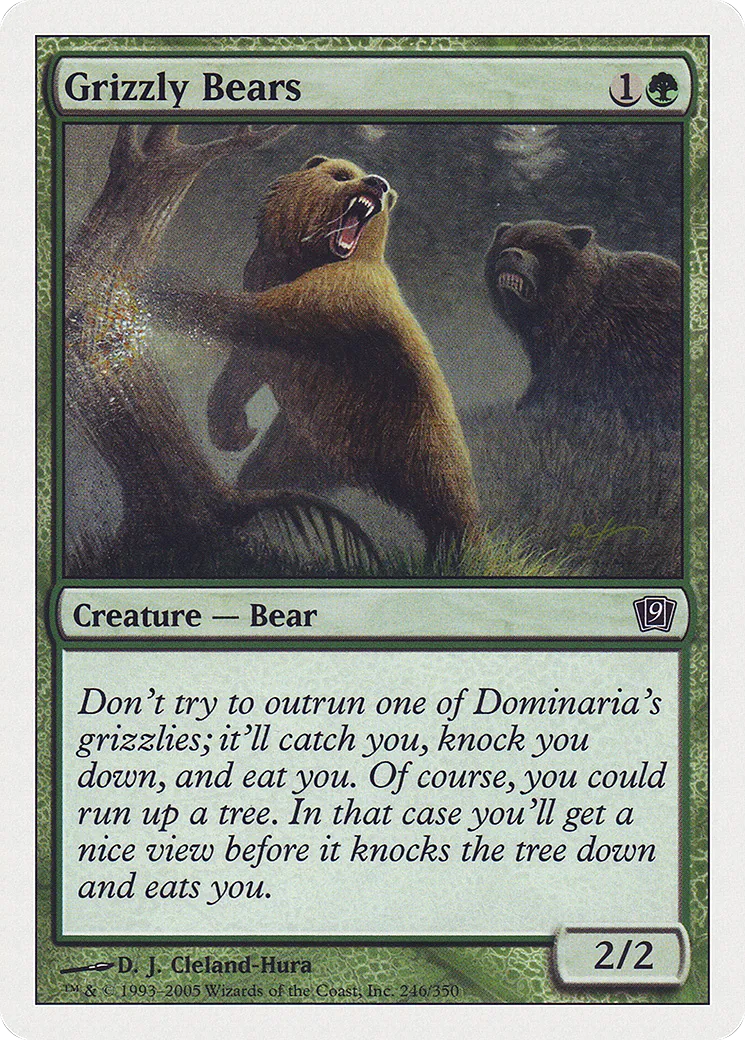 Grizzly Bears — Ninth Edition — Magic: The Gathering