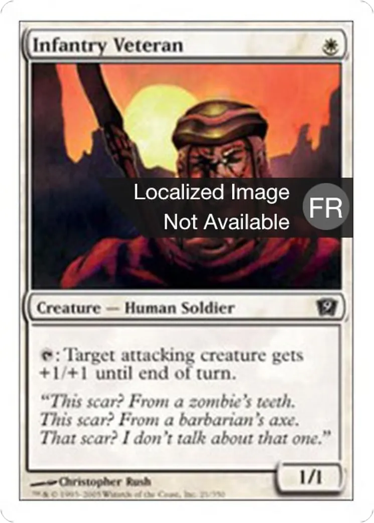 Vétéran de l'infanterie — Ninth Edition — Magic: The Gathering