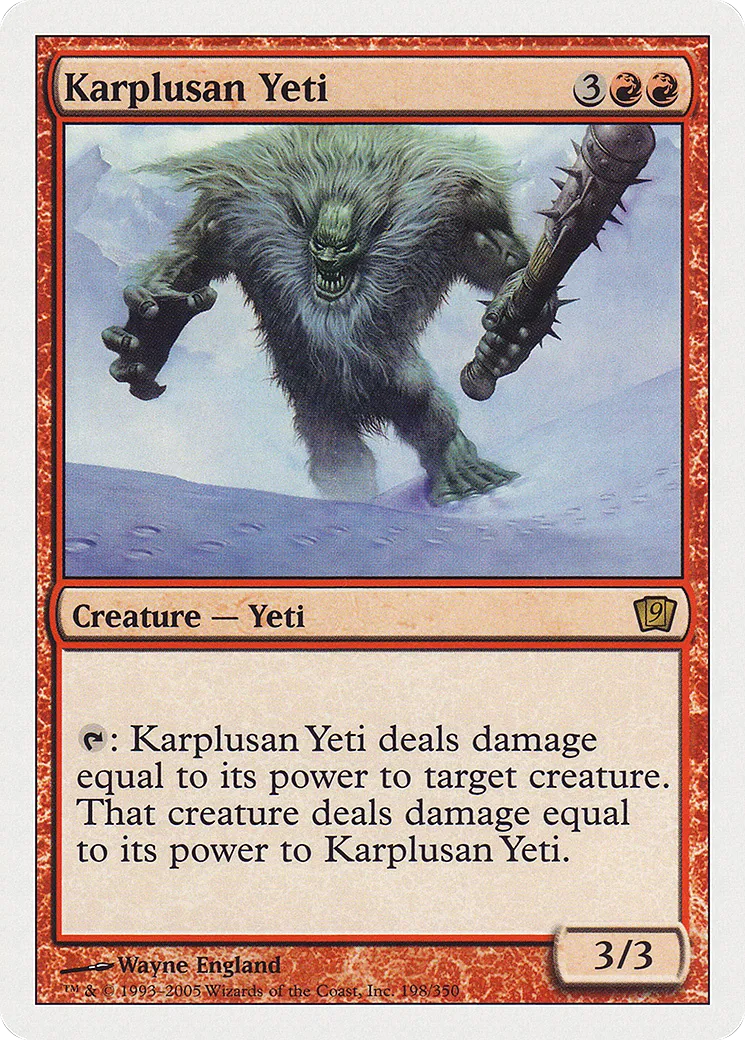 Karplusan Yeti — Ninth Edition — Magic: The Gathering