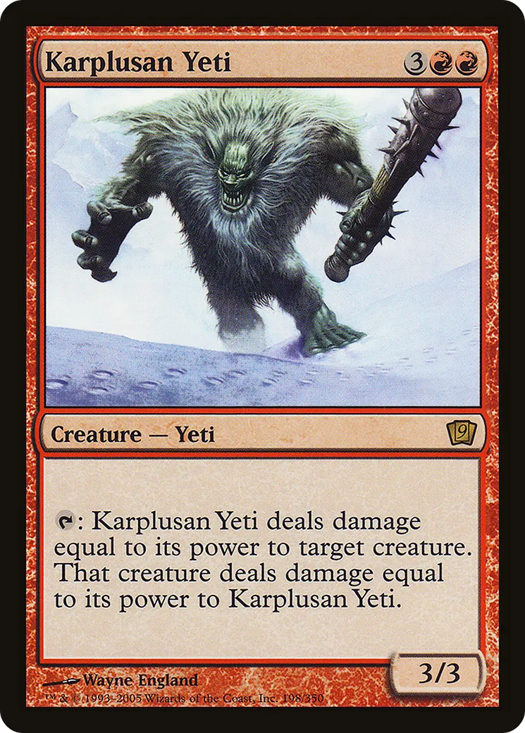 Karplusan Yeti — Ninth Edition — Magic: The Gathering