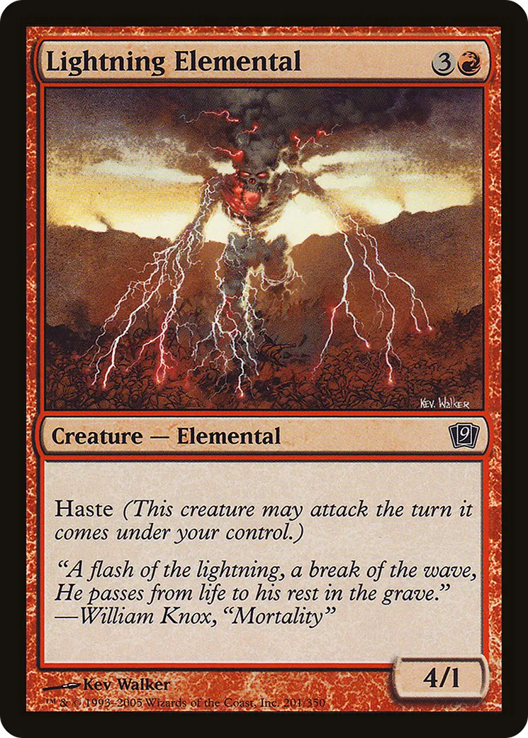 Lightning Elemental — Ninth Edition — Magic: The Gathering