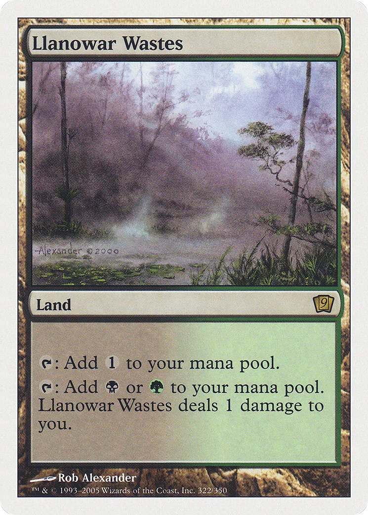 Llanowar Wastes — Ninth Edition — Magic: The Gathering