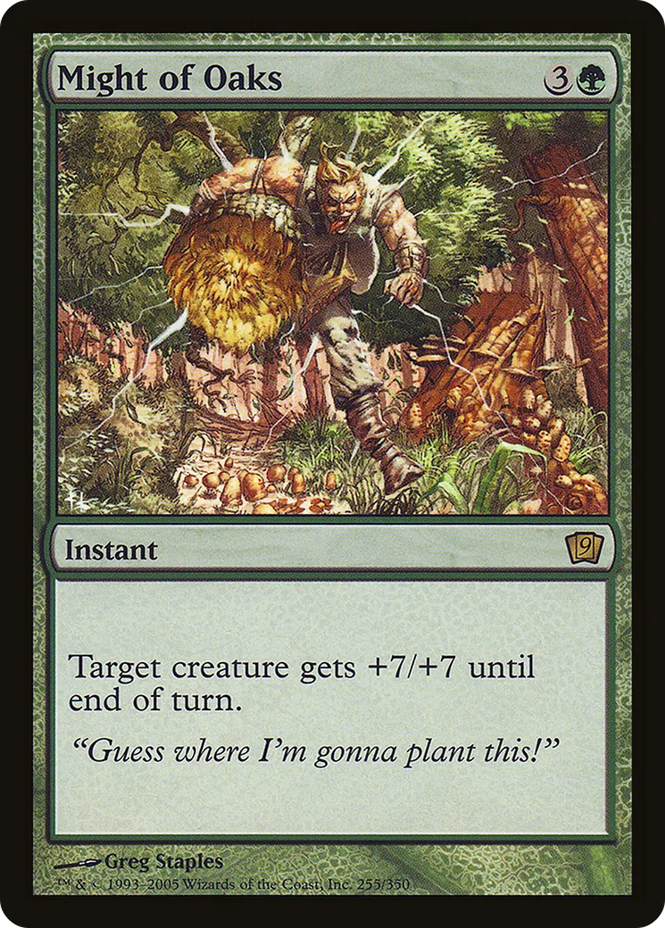 Might of Oaks — Ninth Edition — Magic: The Gathering