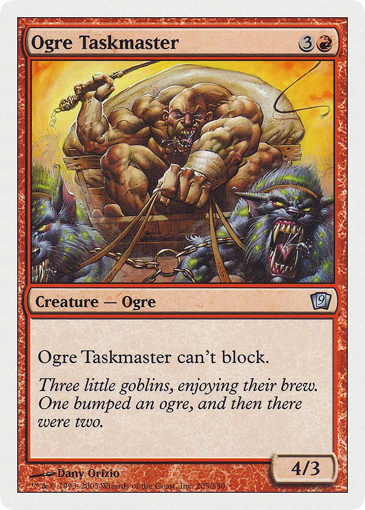 Ogre Taskmaster — Ninth Edition — Magic: The Gathering