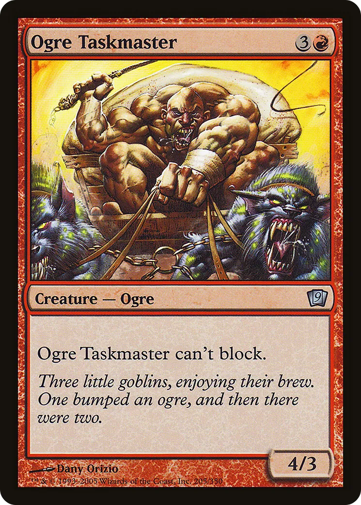 Ogre Taskmaster — Ninth Edition — Magic: The Gathering