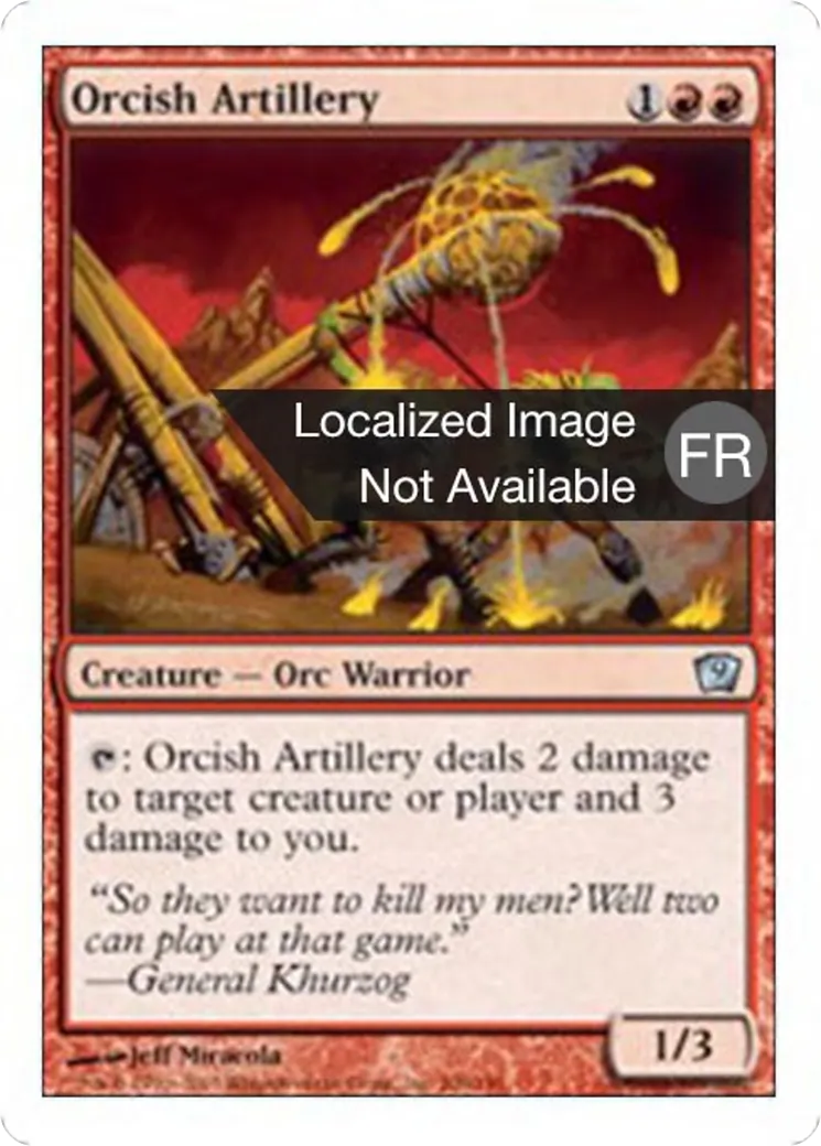 Artillerie orque — Ninth Edition — Magic: The Gathering