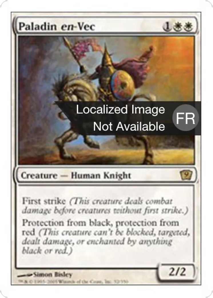 Paladin en-Vec — Ninth Edition — Magic: The Gathering