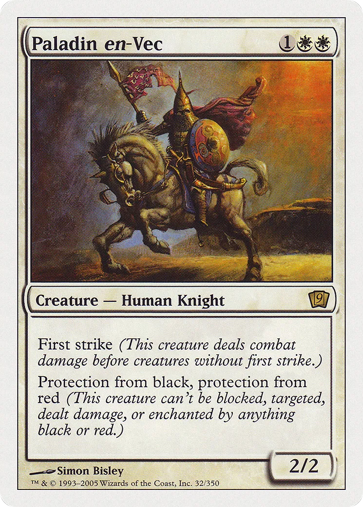 Paladin en-Vec — Ninth Edition — Magic: The Gathering