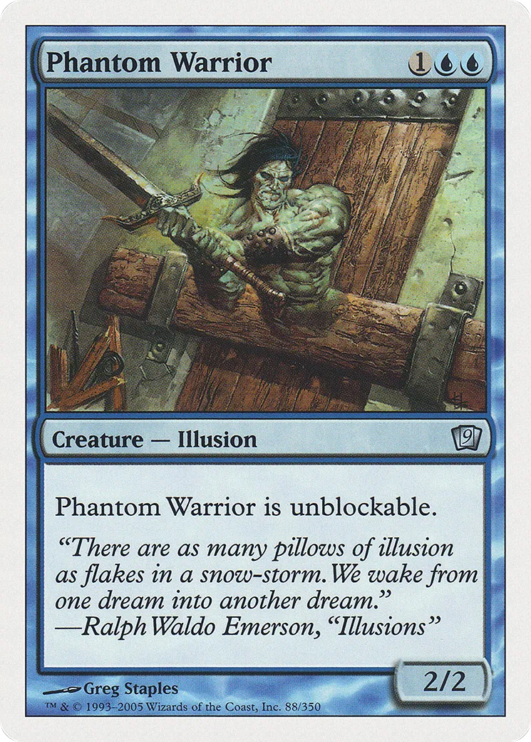 Phantom Warrior — Ninth Edition — Magic: The Gathering