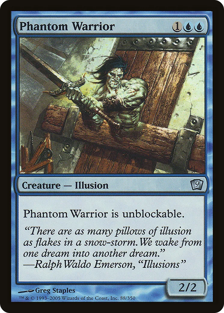 Phantom Warrior — Ninth Edition — Magic: The Gathering