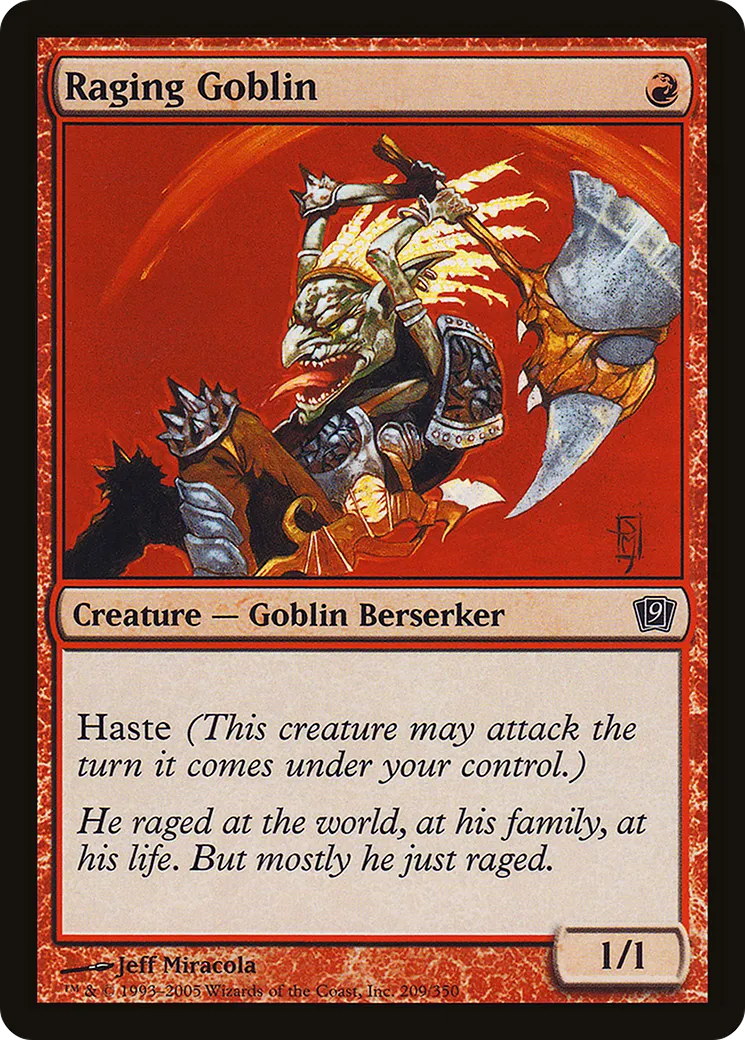 Raging Goblin — Ninth Edition — Magic: The Gathering