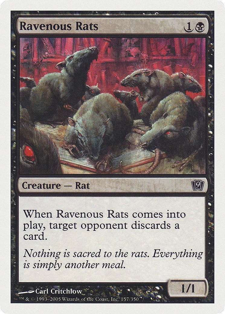 Ravenous Rats — Ninth Edition — Magic: The Gathering