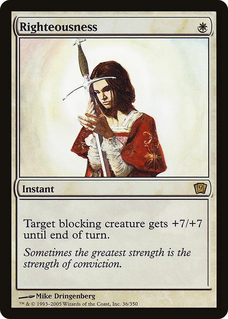 Righteousness — Ninth Edition — Magic: The Gathering