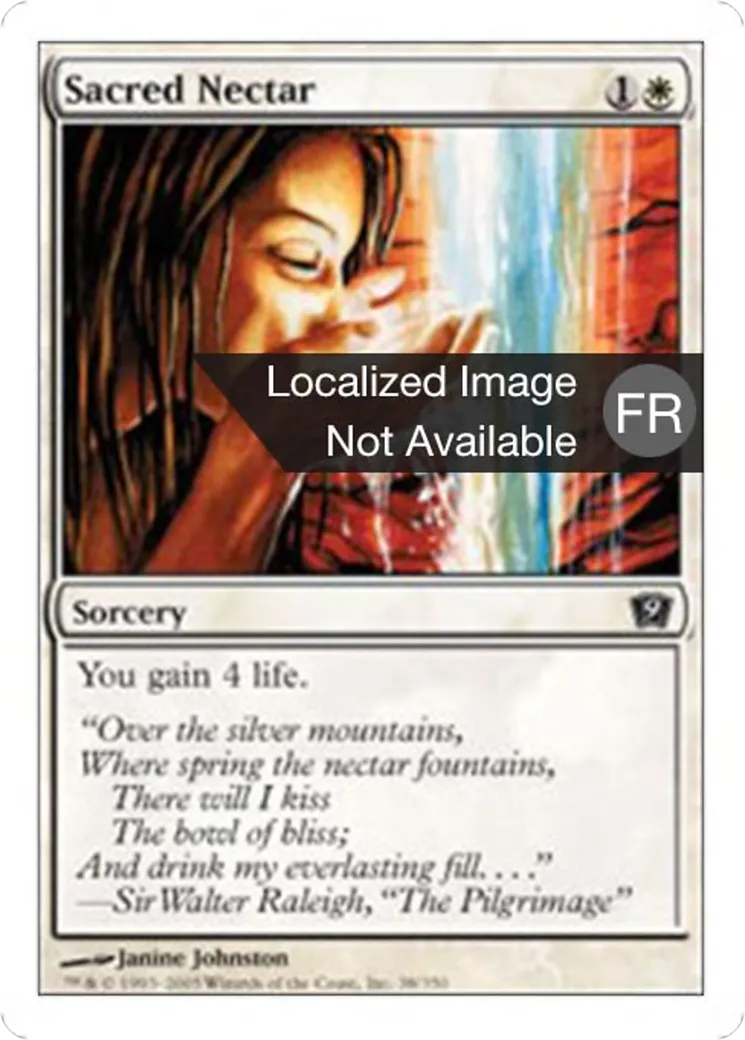 Nectar sacré — Ninth Edition — Magic: The Gathering