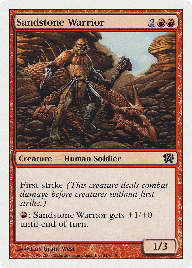 Sandstone Warrior — Ninth Edition — Magic: The Gathering