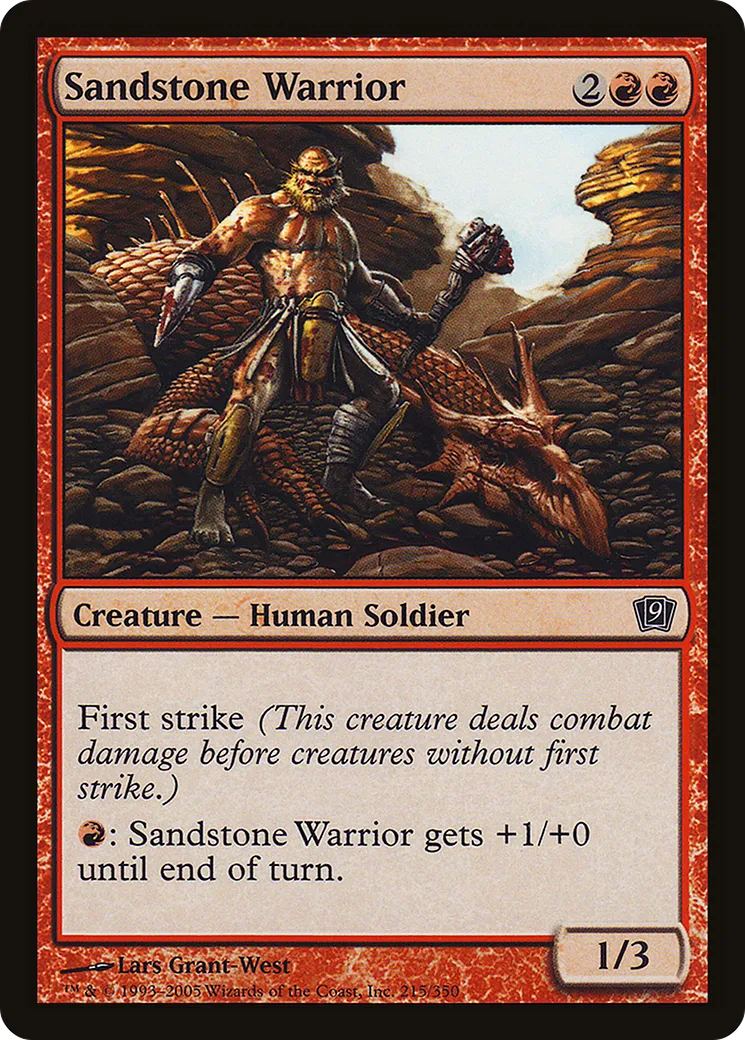 Sandstone Warrior — Ninth Edition — Magic: The Gathering