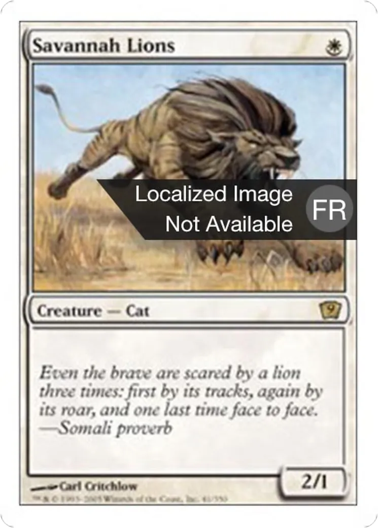Lions des savanes — Ninth Edition — Magic: The Gathering