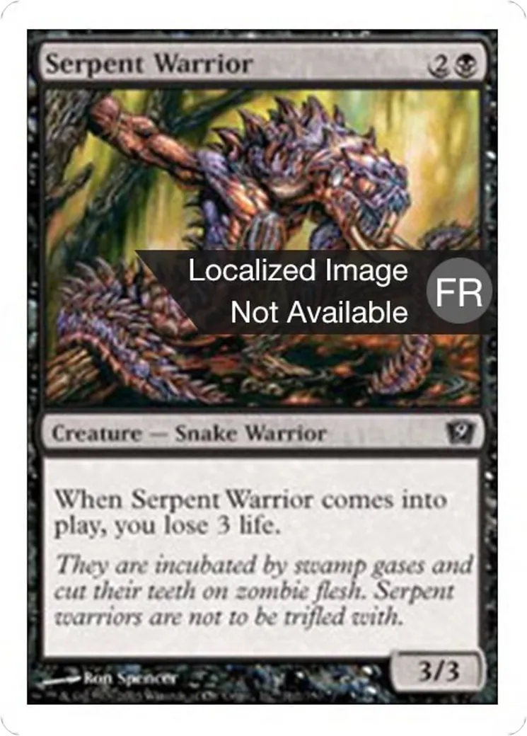 Guerrier serpentiforme — Ninth Edition — Magic: The Gathering