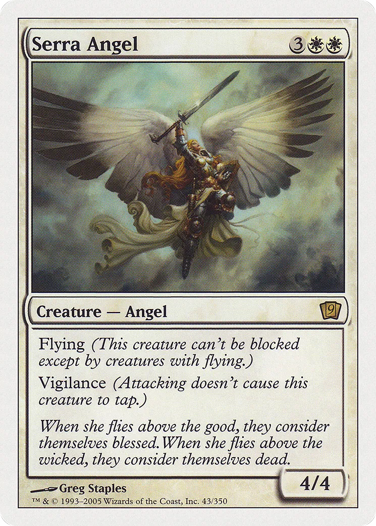 Serra Angel — Ninth Edition — Magic: The Gathering