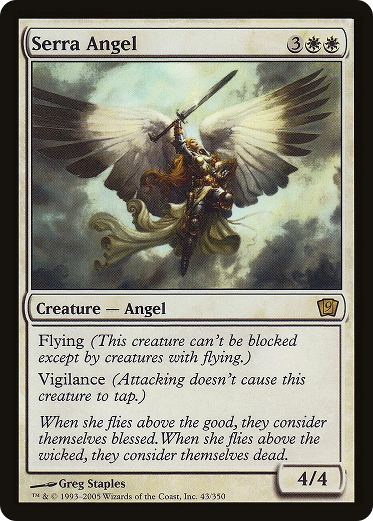 Serra Angel — Ninth Edition — Magic: The Gathering