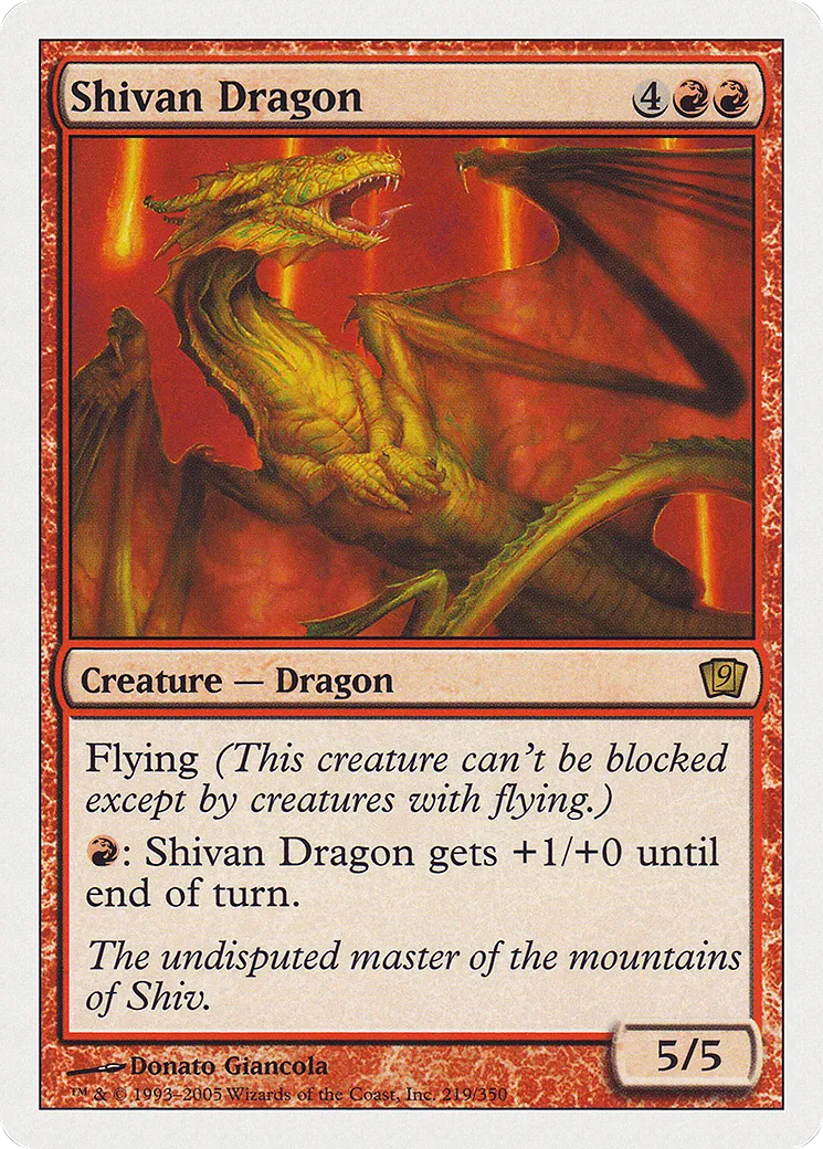 Shivan Dragon — Ninth Edition — Magic: The Gathering