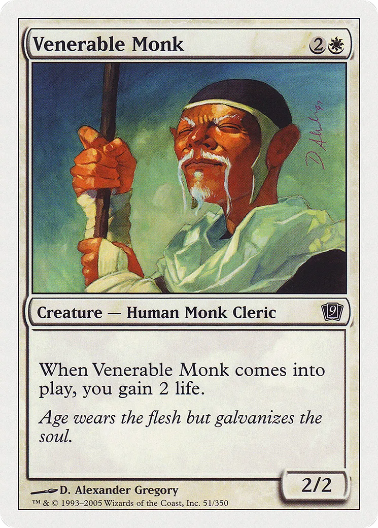 Moine vénérable — Ninth Edition — Magic: The Gathering