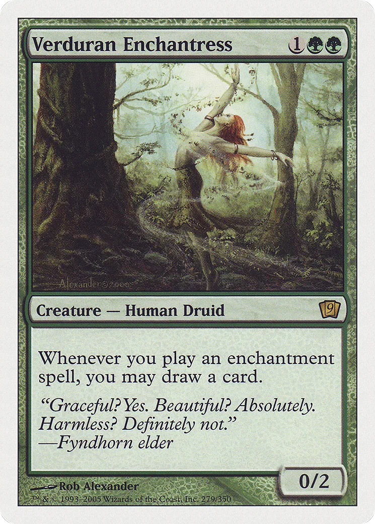 Verduran Enchantress — Ninth Edition — Magic: The Gathering