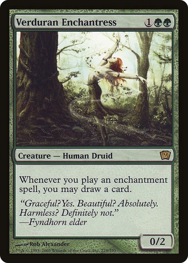 Verduran Enchantress — Ninth Edition — Magic: The Gathering