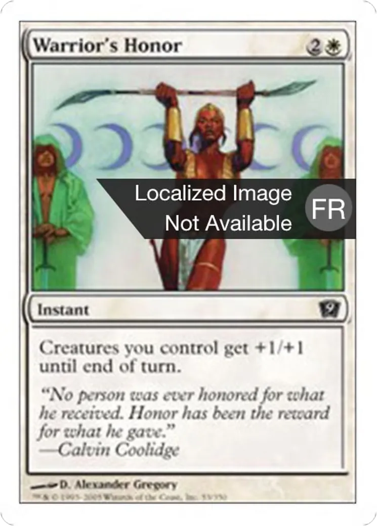Honneur du guerrier — Ninth Edition — Magic: The Gathering