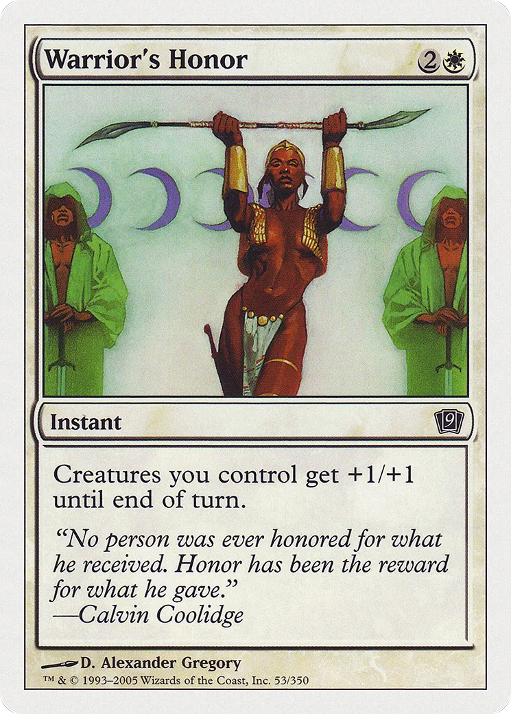 Honneur du guerrier — Ninth Edition — Magic: The Gathering