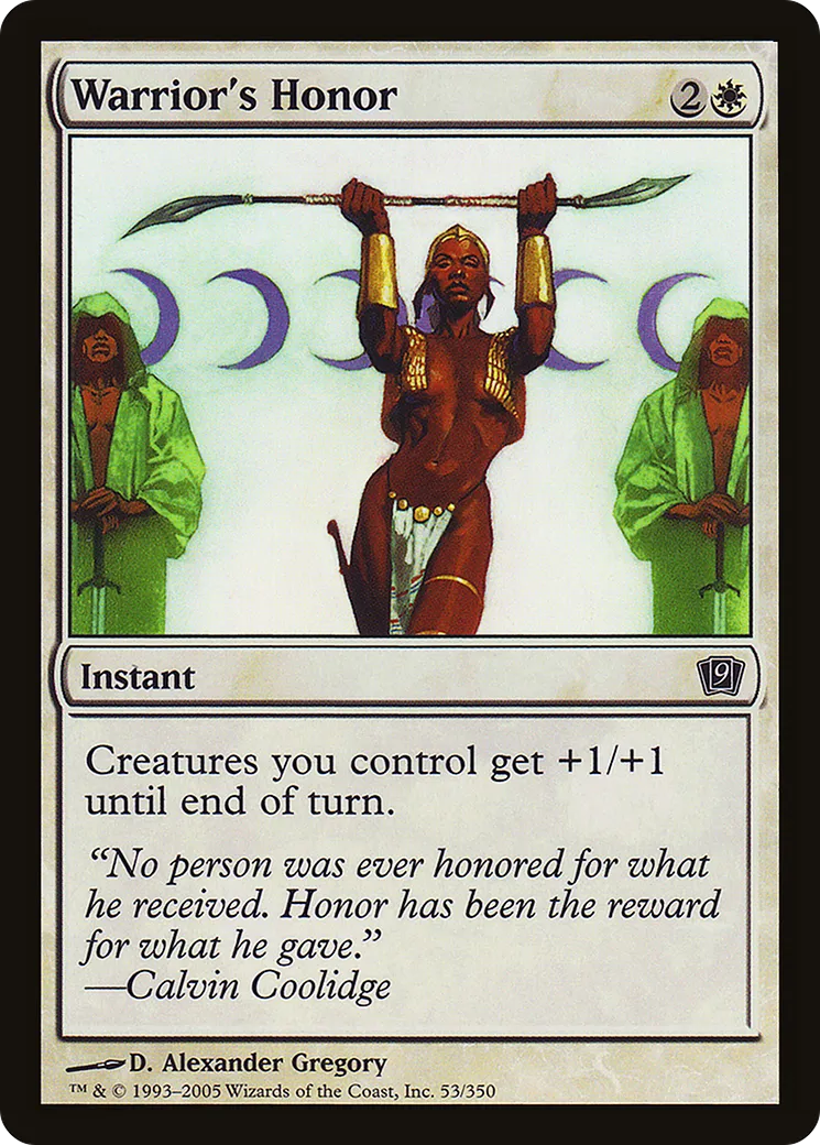 Warrior's Honor — Ninth Edition — Magic: The Gathering