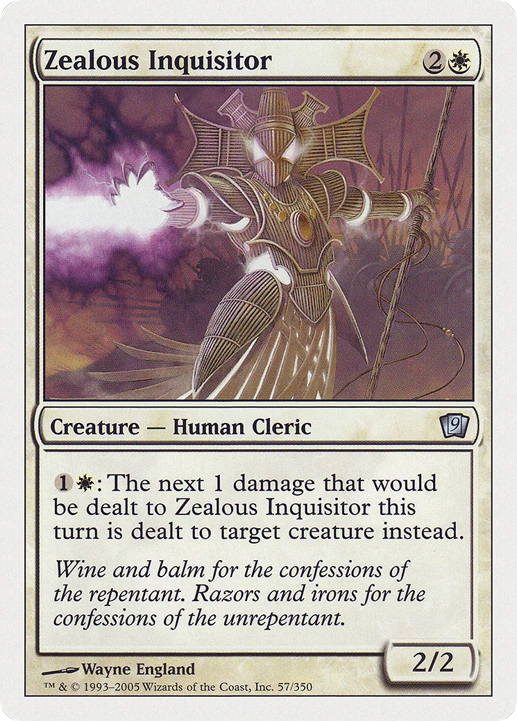 Zealous Inquisitor — Ninth Edition — Magic: The Gathering