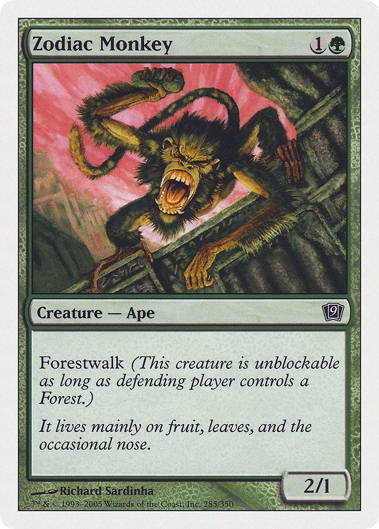 Zodiac Monkey — Ninth Edition — Magic: The Gathering