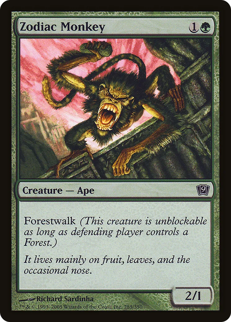 Zodiac Monkey — Ninth Edition — Magic: The Gathering