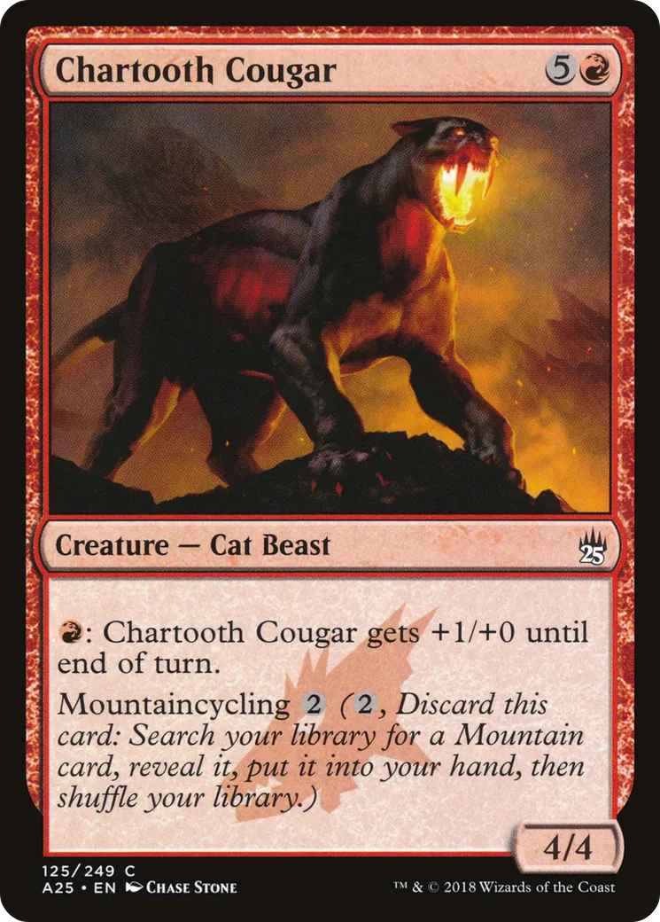 Chartooth Cougar — Masters 25 — Magic: The Gathering