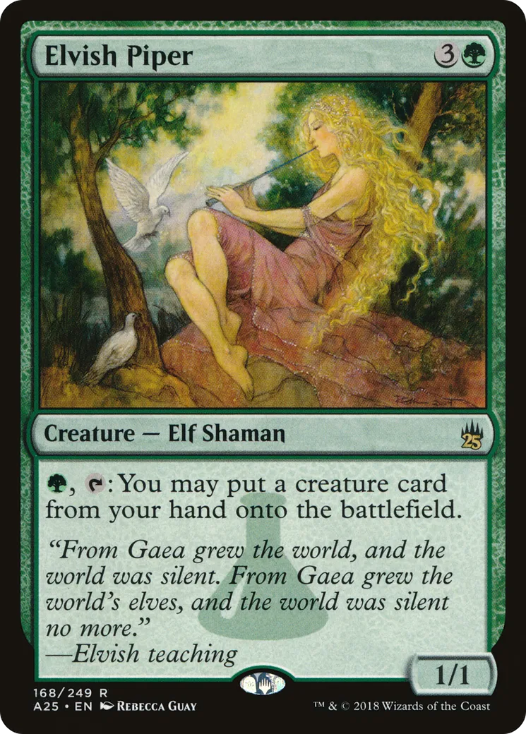Joueuse de flûte elfe — Masters 25 — Magic: The Gathering