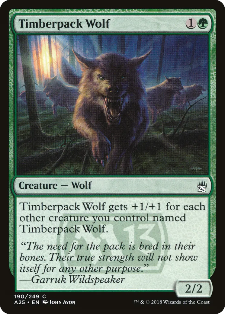 Loup de la meute des forêts — Masters 25 — Magic: The Gathering