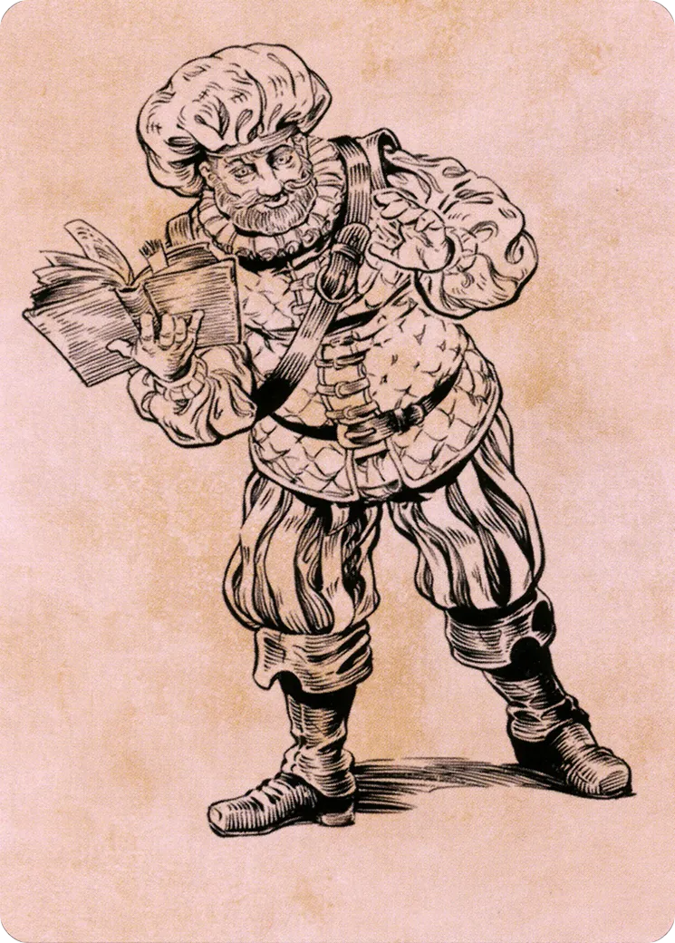 Volo, Itinerant Scholar — Battle for Baldur's Gate Art Series — Magic: The Gathering