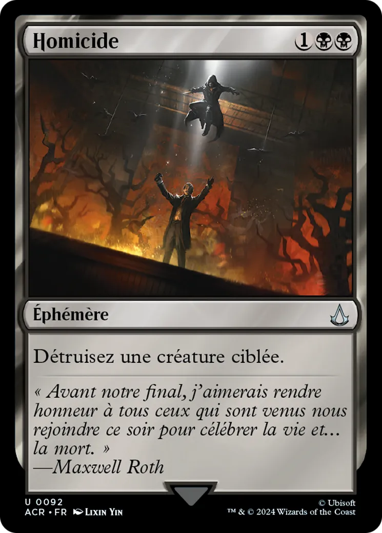 Homicide — Assassin's Creed — Magic: The Gathering