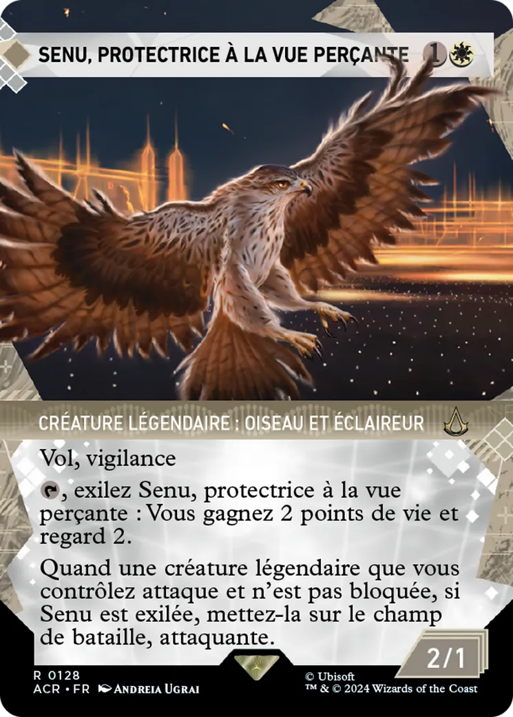 Senu, protectrice à la vue perçante — Assassin's Creed — Magic: The Gathering