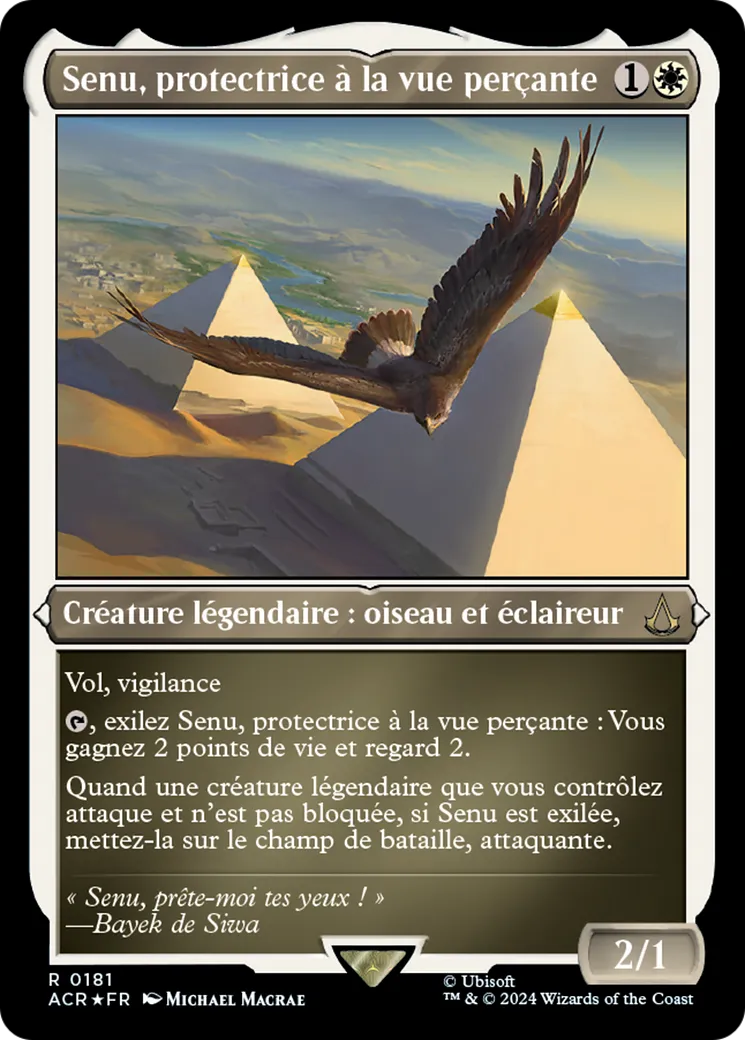 Senu, protectrice à la vue perçante — Assassin's Creed — Magic: The Gathering