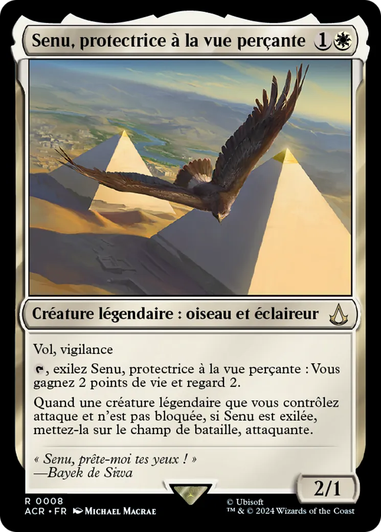 Senu, protectrice à la vue perçante — Assassin's Creed — Magic: The Gathering
